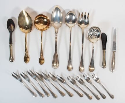 CHRISTOFLE - Set of silver plated metal pieces in 