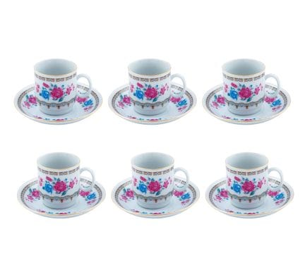 6-TEILIGES KAFFEE-SERVICE AUS CHINESISCHEM PORZELL