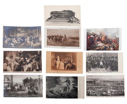 COLECCIÓN DE 10 POSTALES DE LA VIDA PRIVADA Y MILI