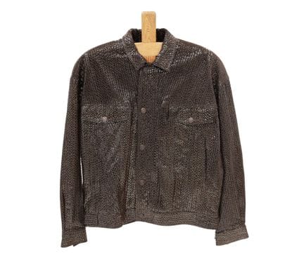 "MEGALI JESSICA" BOMBER-STYLE LEATHER JACKET WITH 