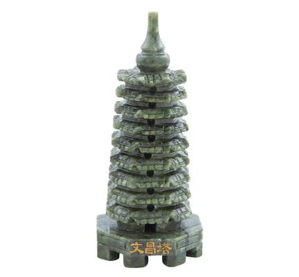WENCHANG-PAGODE, HANDGESCHNITZT AUS XIUYAN-JADE. C