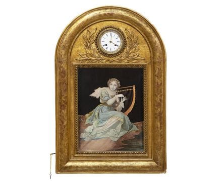 19. Jh. THARIN A PARIS WANDUHR MIT UHR MIT KLINGEL
