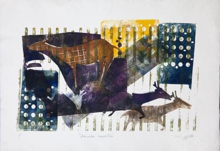 Inés SANCHEZ COZAR (1942) 
"ANIMALES RUPESTRES"
Gr