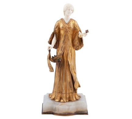Louis OUVET (XIX-XX secolo) 
"GIOVANE DONNA CON UN