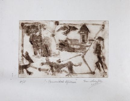 Inés SANCHEZ COZAR (1942) 
"COMUNIDAD AFRICANA"
Gr