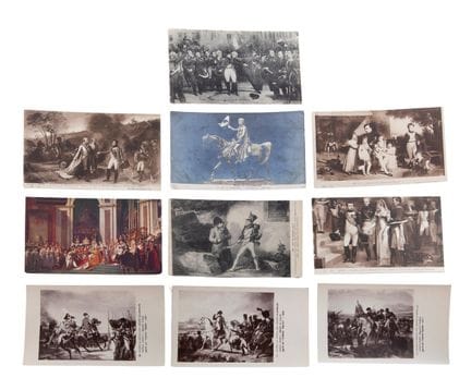 COLECCIÓN DE 10 POSTALES DE LA VIDA PRIVADA Y MILI