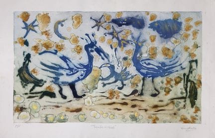 Inés SANCHEZ COZAR (1942) 
"FAMILIA DE PAVOS"
Grab