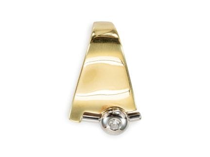 Brilliant pendant in 585 yellow gold and white gol
