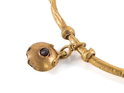 Antikes Collier aus Gold mit Granat wohl Byzanz 4.