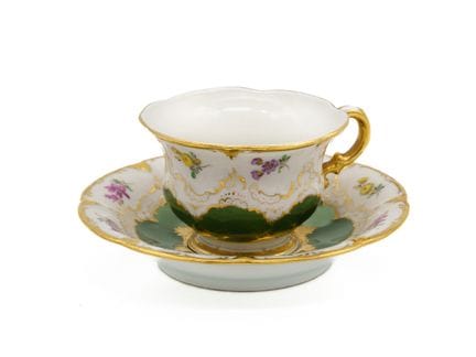 Taza de gala Mocca «Meissen», forma B, «verde ruso