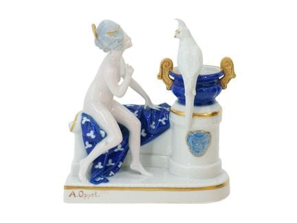 Venus con cacatúa, Adolf Oppel, Rosenthal, marca d