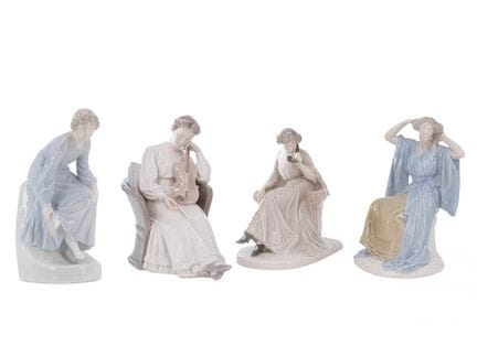 Cuatro figuras de porcelana, de Bing &amp; Gröndah