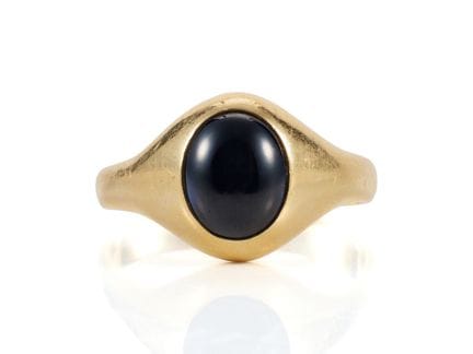 Anello a fascia massiccio da 9,74 grammi in oro gi