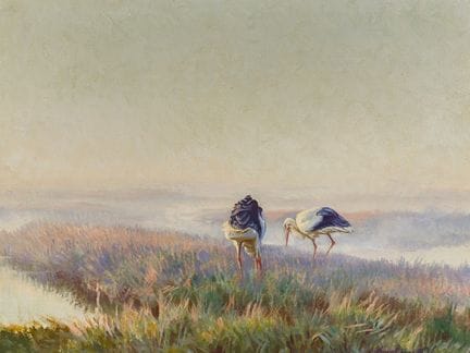 Karl Ewald Olszewski (1884-1965), peinture, "Cigog