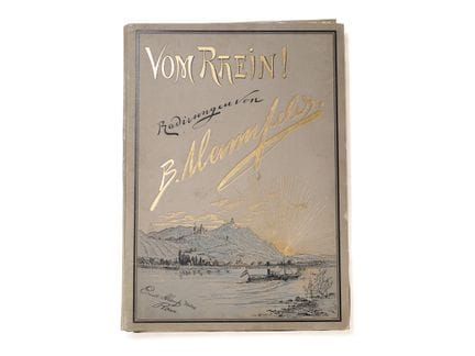 伯恩哈德·曼菲尔德（Bernhard Mannfeld），珍稀艺术家版《莱茵河》，内含15幅亲笔签名