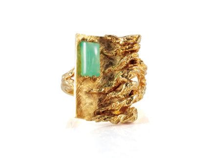 Anello unico in oro 750 con crisoprasa

Anello uni