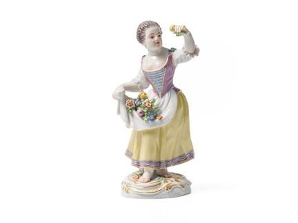 Figura de porcelana «Niño jardinero», Meissen, pri