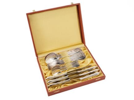 Set di posate per 6 persone in argento 800, Gebrüd