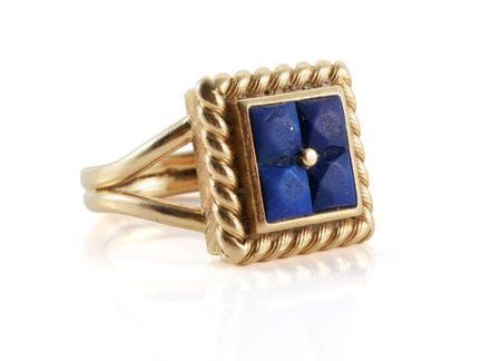 Anello in oro giallo 750, con lapislazzuli

Grazio