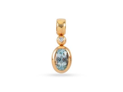 Aquamarin-Brillant-Anhänger aus 585 Gelbgold

Apar