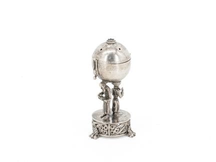 Scatola russa per besamim, Judaica, argento da 84 