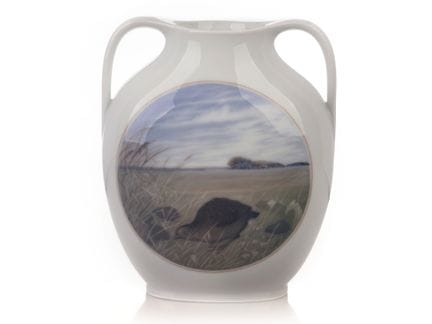 Royal Copenhagen Vase en porcelaine "Pissenlit fan