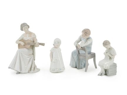 Cuatro figuras de porcelana, Bing &amp; Gröndahl, 