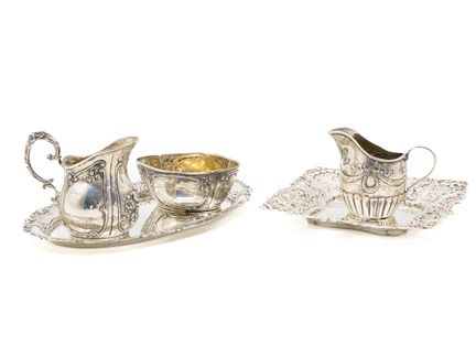Set di piccoli accessori da tavola, argento 800, G