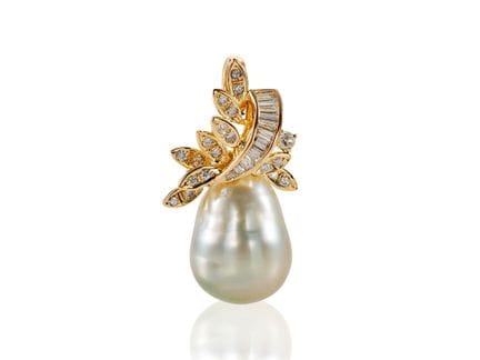 Qualitätvoller 750 Gelbgold Brillant-/Diamant-Anhä