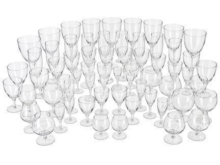 Ampio assortimento di 74 bicchieri Poschinger, ser