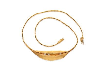 Necklace in 750 Yellow Gold with 3 Brilliant-Cut D