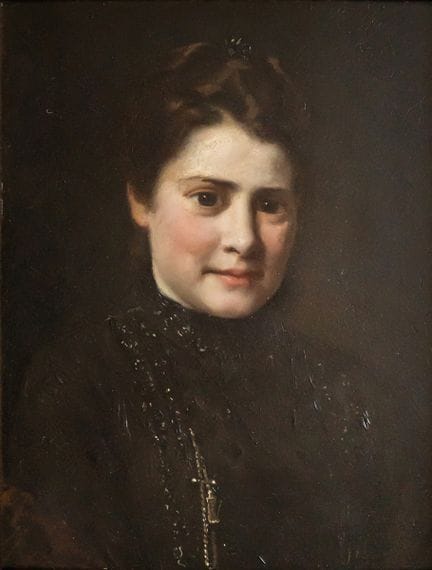 Portrait d'une jeune femme avec un chapelet, Munic