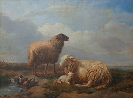 Eugène Verboeckhoven (1798/99-1881), tableau « Mou
