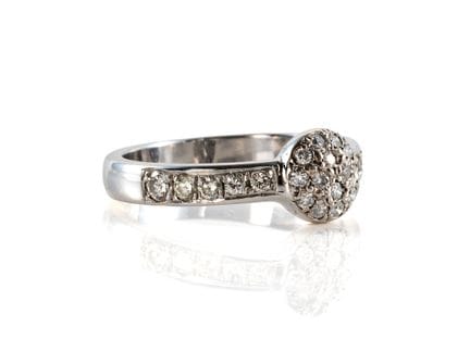 Anello Christ in oro bianco 585/palladio con brill