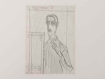 Autoritratto di Bernard Buffet (1928-1999), incisi