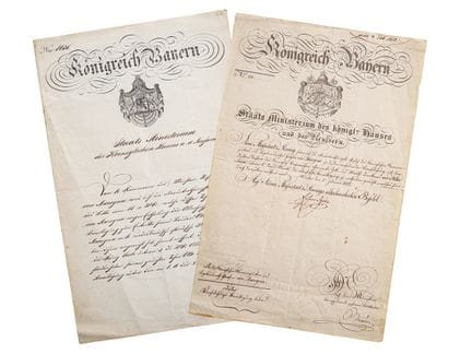 Zwei Schreiben, Staatsministerium des Königlichen 
