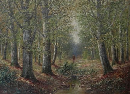 Karl Kaufmann (1843-1902), Chasseur dans la forêt 