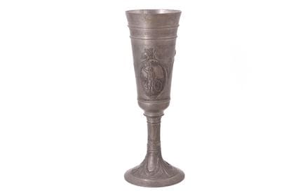 Trofeo in peltro Art Nouveau, gara ciclistica, Otz
