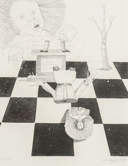 Godwin Ekhard "Saluto a Heinrich Hoffmann" incisio