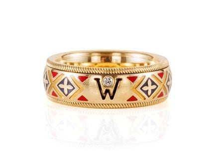 Anello Wellendorff in oro giallo 750 con decorazio