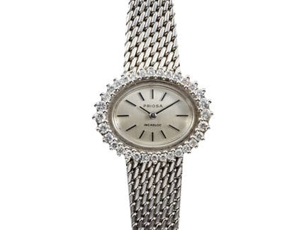 Orologio da polso da donna Priosa, 585, oro bianco
