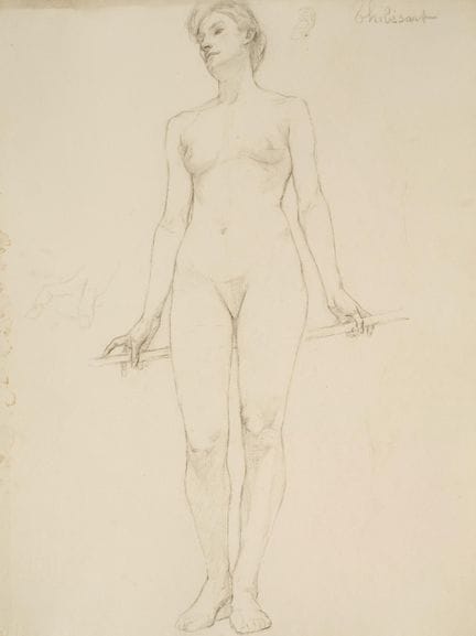 Raymond THIBÉSART (1874-1968)
Etude de nu féminin 