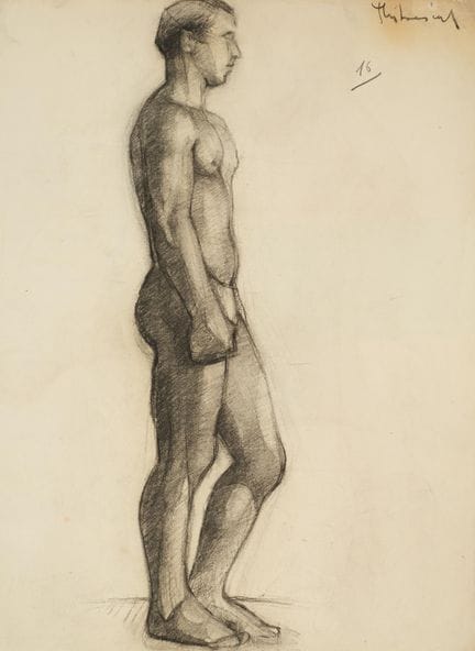 Raymond THIBÉSART (1874-1968)
Etude de nu masculin