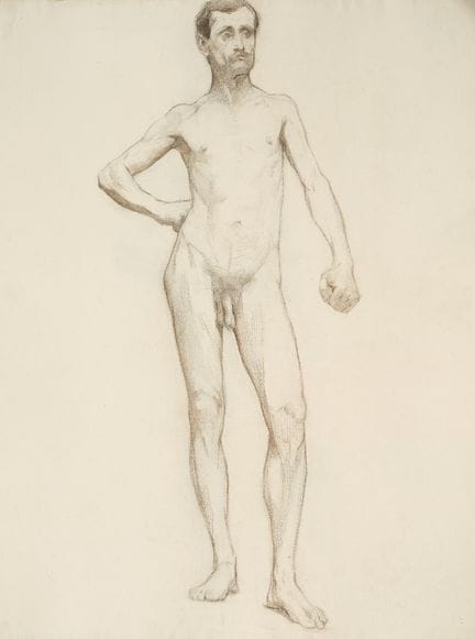 Raymond THIBÉSART (1874-1968)
Etude de nu masculin