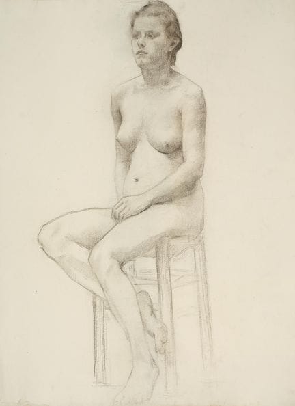 Raymond THIBÉSART (1874-1968)
Etude de nu féminin 