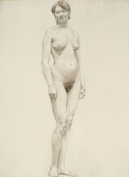 Raymond THIBÉSART (1874-1968)
Etude de nu féminin 