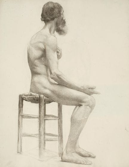 Raymond THIBÉSART (1874-1968)
Etude de nu masculin