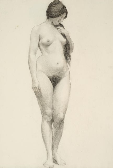 Raymond THIBÉSART (1874-1968)
Etude de nu féminin 