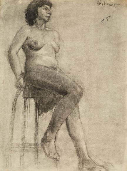 Raymond THIBÉSART (1874-1968)
Etude de nu féminin 