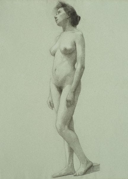 Raymond THIBÉSART (1874-1968)
Etude de nu féminin 